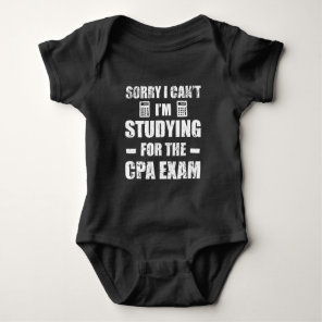 Funny Accountant CPA Exam Studying Accounting Baby Bodysuit