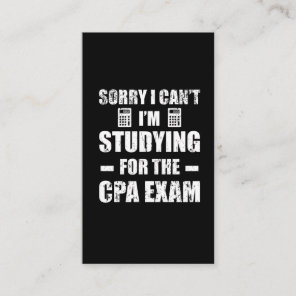 Funny Accountant CPA Exam Studying Accounting Business Card
