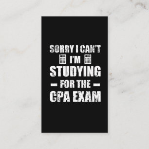 Funny Accountant CPA Exam Studying Accounting Business Card