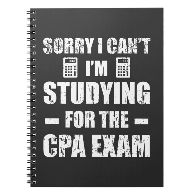 Funny Accountant CPA Exam Studying Accounting Notebook (Front)