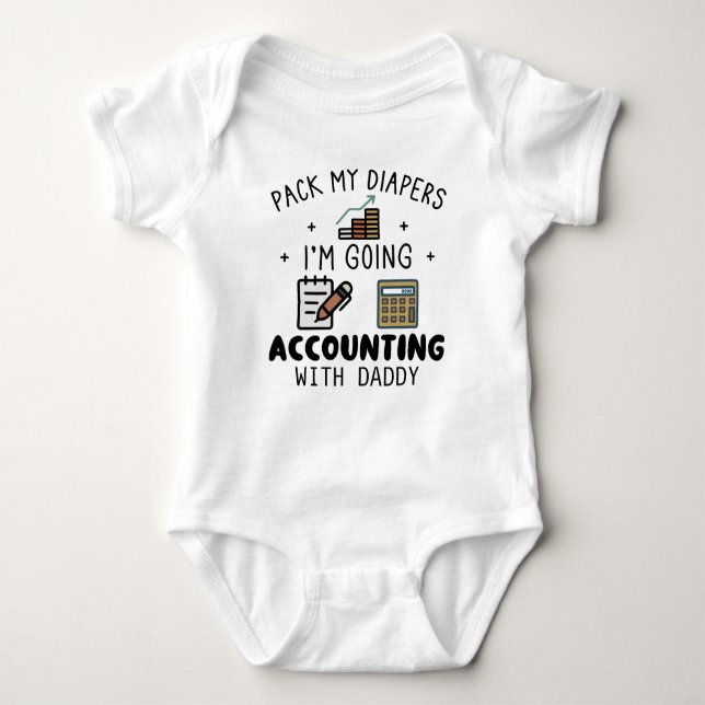 Funny Accountant Dad Accounting Baby Bodysuit (Front)