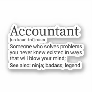 Funny Accountant Definition, Gift For Accountant Sticker