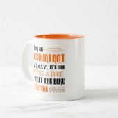 Funny Accountant Gift -Being An Accountant is Easy Two-Tone Coffee Mug (Front Left)