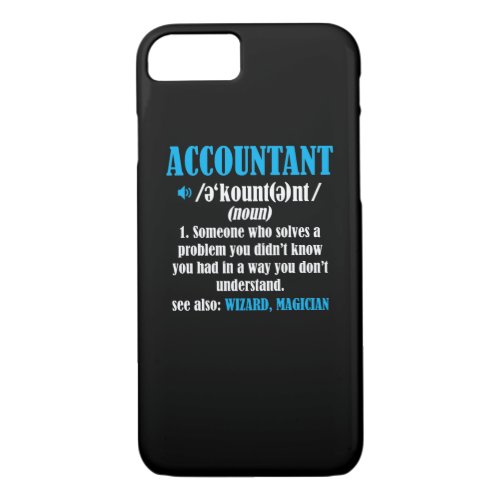 Funny Accountant Gift Idea Definition Accounting iPhone 87 Case