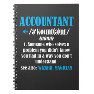 Funny Accountant Gift Idea Definition Accounting Notebook