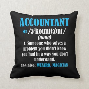 Funny Accountant Gift Idea Definition Accounting Throw Pillow