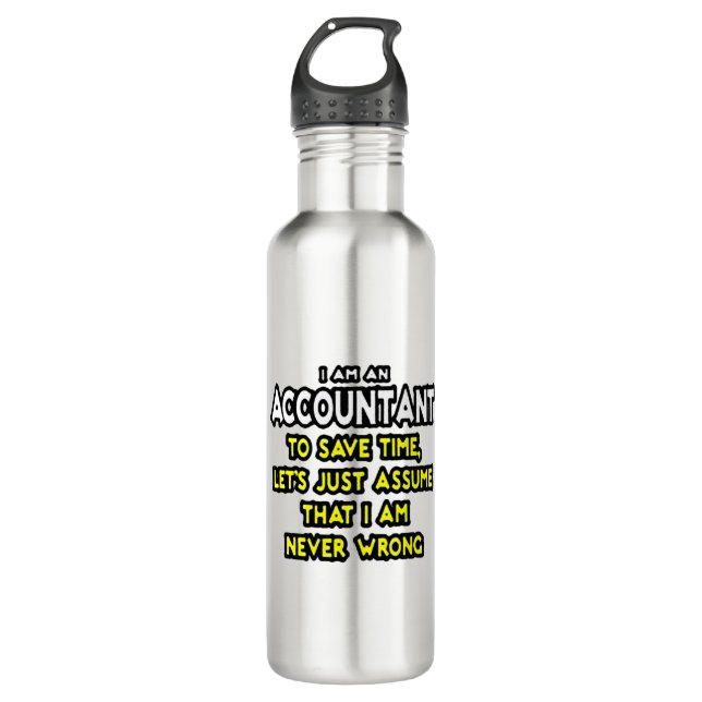 Funny Accountant Gift Ideas Stainless Steel Water  Bottle (Front)