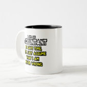 Funny Accountant Gift Ideas Two-Tone Coffee Mug (Front Left)