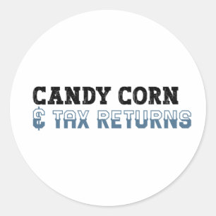 Funny Accountant Halloween - Candy Corn Classic Round Sticker