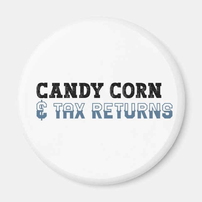 Funny Accountant Halloween - Candy Corn Magnet (Front)