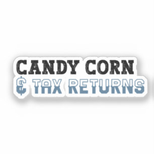 Funny Accountant Halloween - Candy Corn Sticker