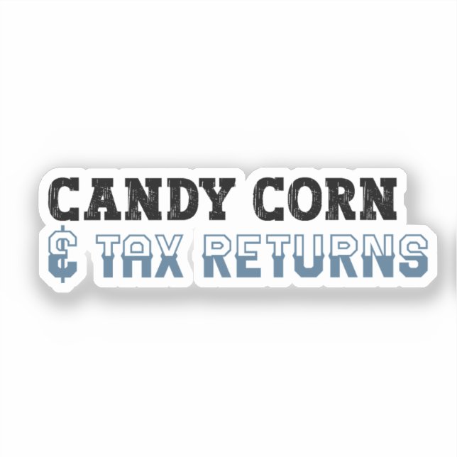Funny Accountant Halloween - Candy Corn Sticker (Front)