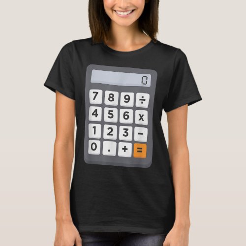 Funny Accountant Halloween Costume Outfit Math Cal T_Shirt