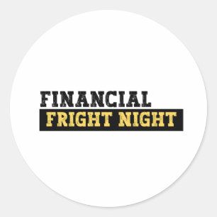Funny Accountant Halloween -Financial Fright Night Classic Round Sticker