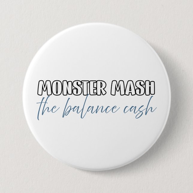Funny Accountant Halloween - Monster Mash Button (Front)