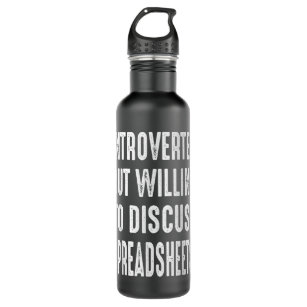 Funny Accountant Introverted Willing To Discuss Sp Stainless Steel Water Bottle