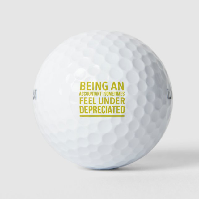 Funny Accountant Pun Golf Balls (Front)