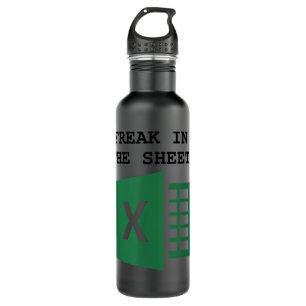 Funny Accountant Spreadsheet Freak In The Sheets Stainless Steel Water Bottle