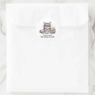 Funny Accountant Sticker Tax Season Is Ruff Cat Gi