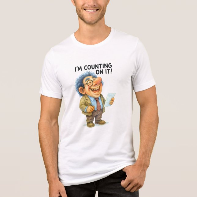 Funny Accountant Troll  Office Humor  Tri-Blend Shirt (Front)