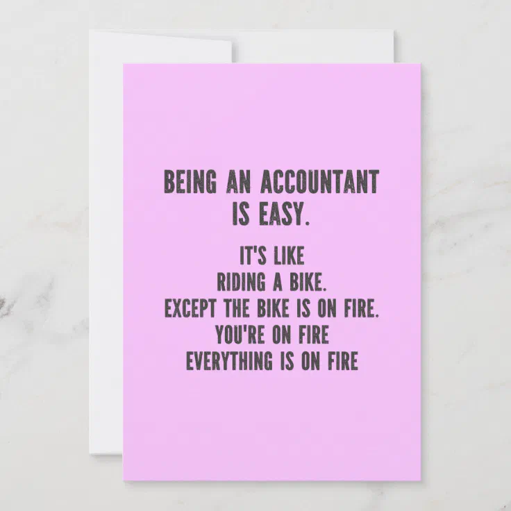 Funny Accountants - Being Accountant is Easy Thank You Card | Zazzle