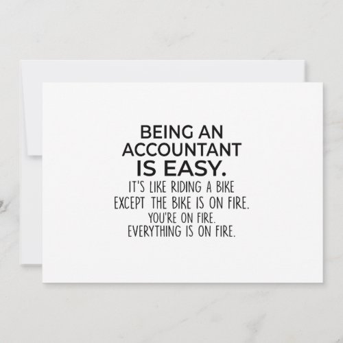 Funny Accountants _ Being Accountant is Easy Thank You Card