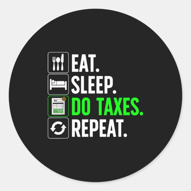 Funny Accounting Art For Men Women Spreadsheets Ac Classic Round Sticker (Front)