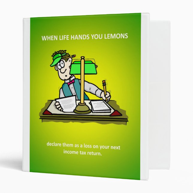 Funny Accounting Income Tax Advice Binder (Front/Inside)