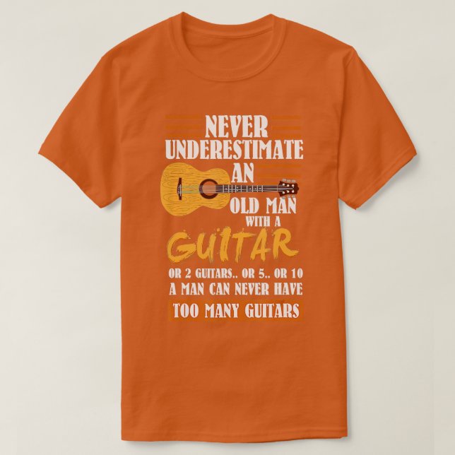 Funny Accoustic Guitar Player Gift  T-Shirt (Design Front)