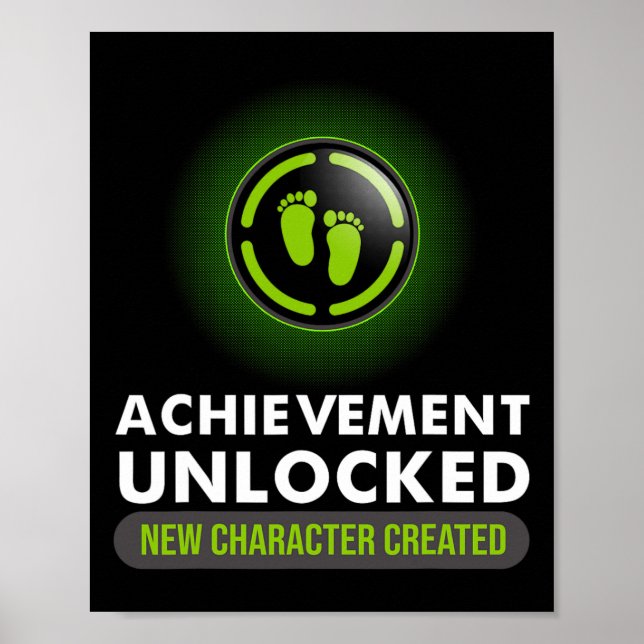 Funny Achievement Unlocked Gift Couples Video Game Poster (Front)