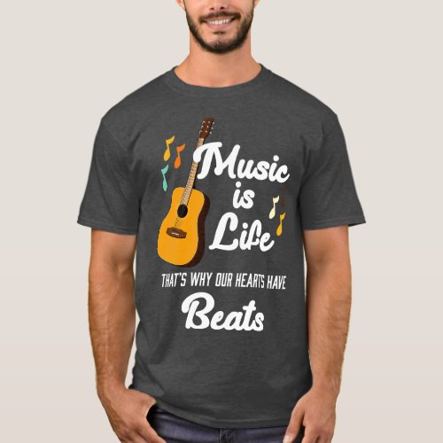Funny Acoustic Guitar Graphic Design Quote and Gui T_Shirt