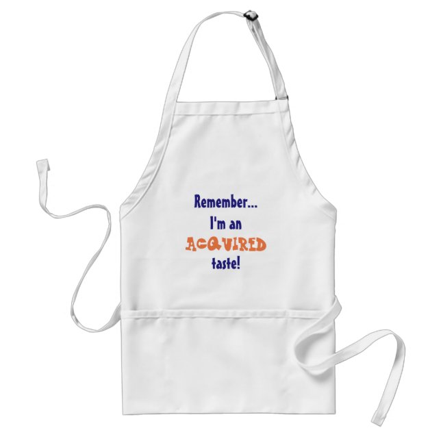 Funny Acquired Taste BBQ Adult Apron (Front)