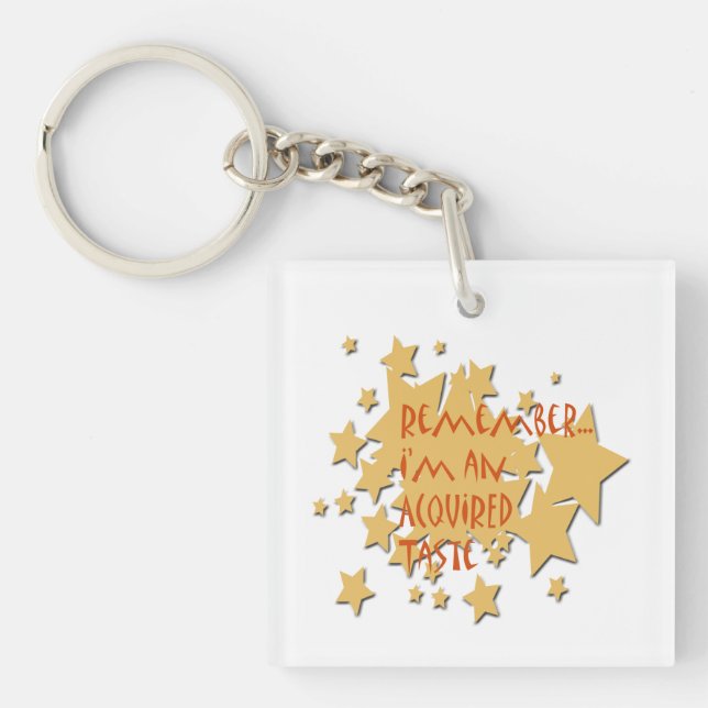 Funny Acquired Taste Keychain (Front)