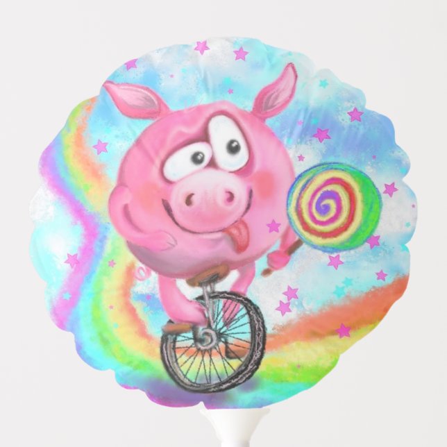 Funny Acrobat Pig Balloon (Front)