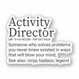 Funny Activity Director Definition Sticker