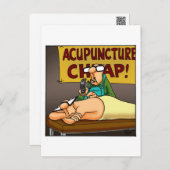 Funny Acupuncture Medical Cartoon Postcard (Front/Back)