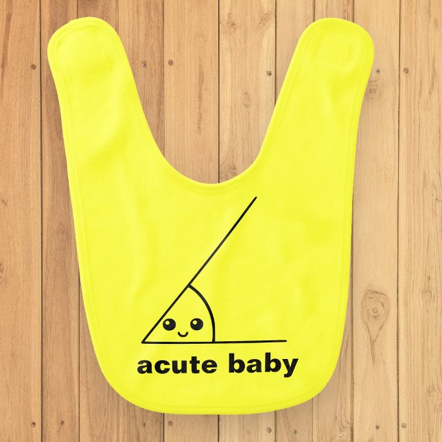 Funny acute angle geeky baby bib (Creator Uploaded)