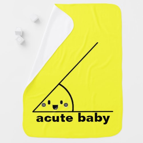 Funny acute angle geeky receiving blanket