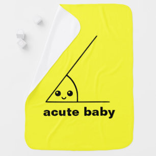 Funny acute angle geeky receiving blanket