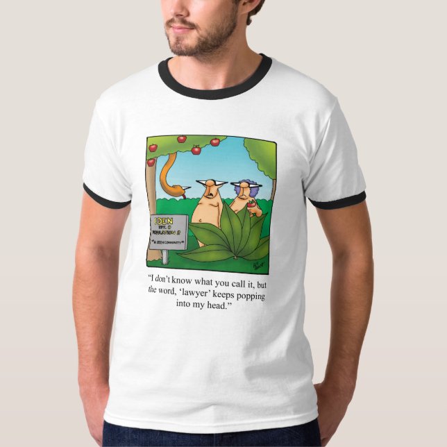 Funny Adam & Eve Humor Tee Shirt (Front)