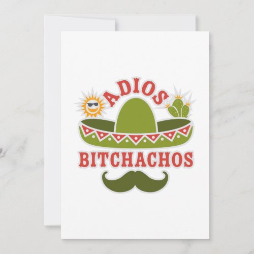 Funny Adios Bitchachos Cinco De Mayo Holiday Card