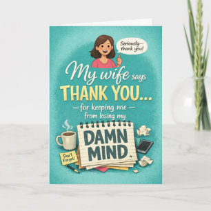 Funny Admin Pro Day Appreciation From the Wife Card