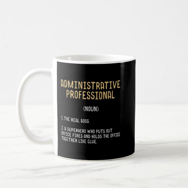 Funny Administrative Professional Definition  Gift Coffee Mug (Left)