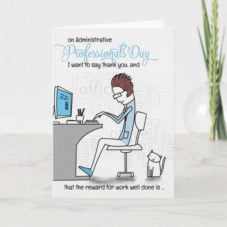 Funny Administrative Professionals Day Office Work Holiday Card Zazzle