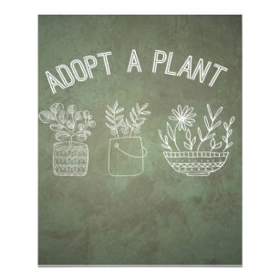 Funny Adopt A Plant Natural Flyer