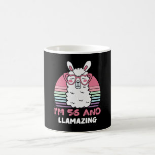 Funny Adorable Llama 56th Birthday Gift For Women Coffee Mug