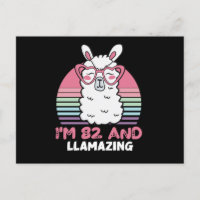 Funny Adorable Llama 82nd Birthday Gift For Women