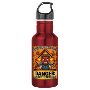 Funny ADR Trucker water bottle Explosive Temper