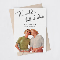 Funny Adult Best Friends Greeting Card