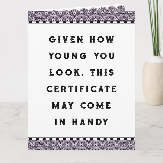 Funny Adult Birthday Card (Front)